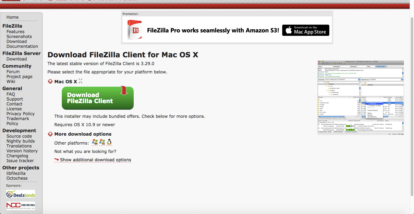 filezilla mac download