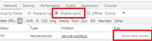 disable cache in chrome for mac 10.6.8